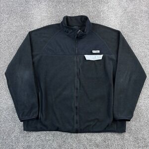 Columbia PFG Fleece Jacket Men's XL Black Full Zip Outdoor Fishing Performance
